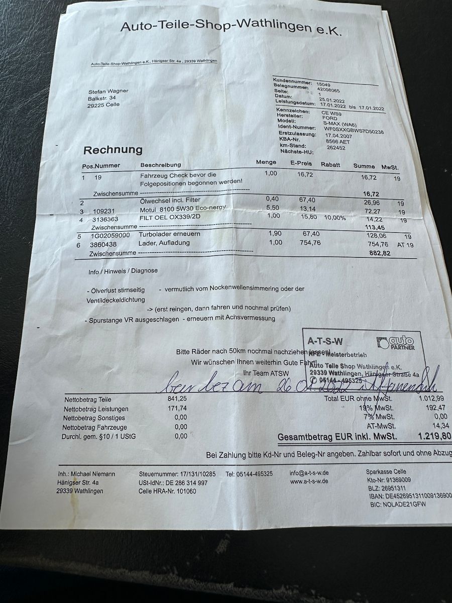Fahrzeugabbildung Ford S-Max S-MAX Trend 2.0 131 PS Tüv 10/26 Navi